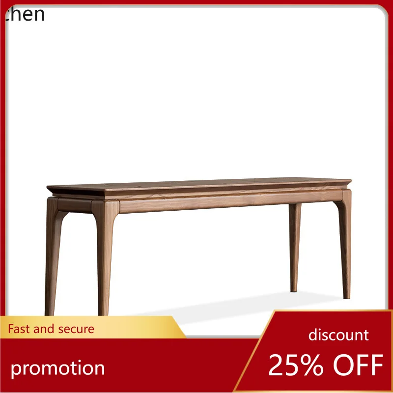 

CZ Solid Wood Long Stool Small Apartment Living Room Shoe Changing Stool Simple Home Dining Table Long Bench