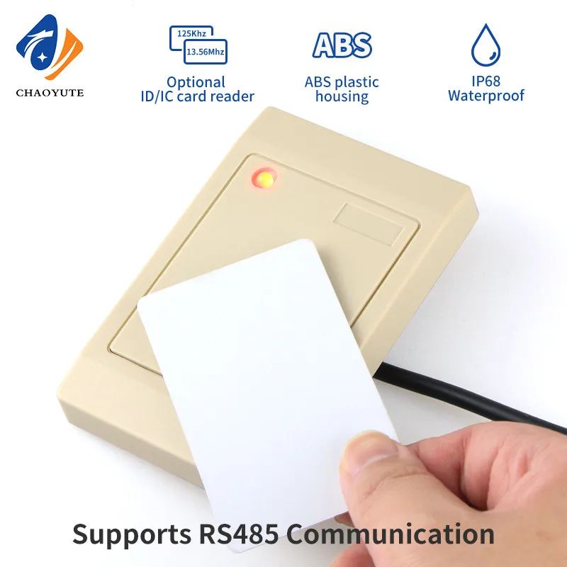 

24V rs485 Waterproof 125KHz card RF 13.56mhz Output Rfid Reader 12V 485 Proximity Card Reader Access control System wholesale