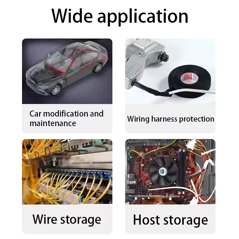 Bild 5: 15 Meter hitzebeständiges, flammhemmendes Klebeband, selbstklebendes Coroplast-Gewebeband für den Schutz von Kabelbäumen im Auto