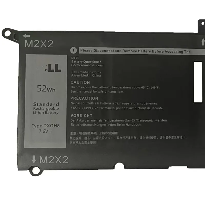 Imagem -04 - Bateria do Portátil para Dell Inspiron 5390 5391 7390 7391 7490 9370 9380 Dxgh8 Hk6n5 100 Original 6840mah