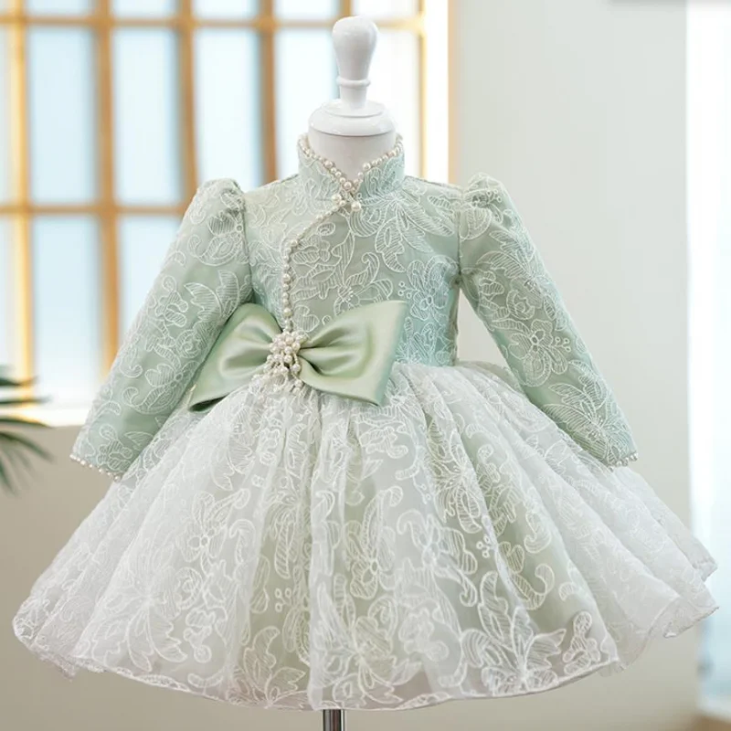 Children's Catwalk Dress Princess Dress One-Year-Old Baby Christening Dress Piano Performance Costume Party Host Evening Dress