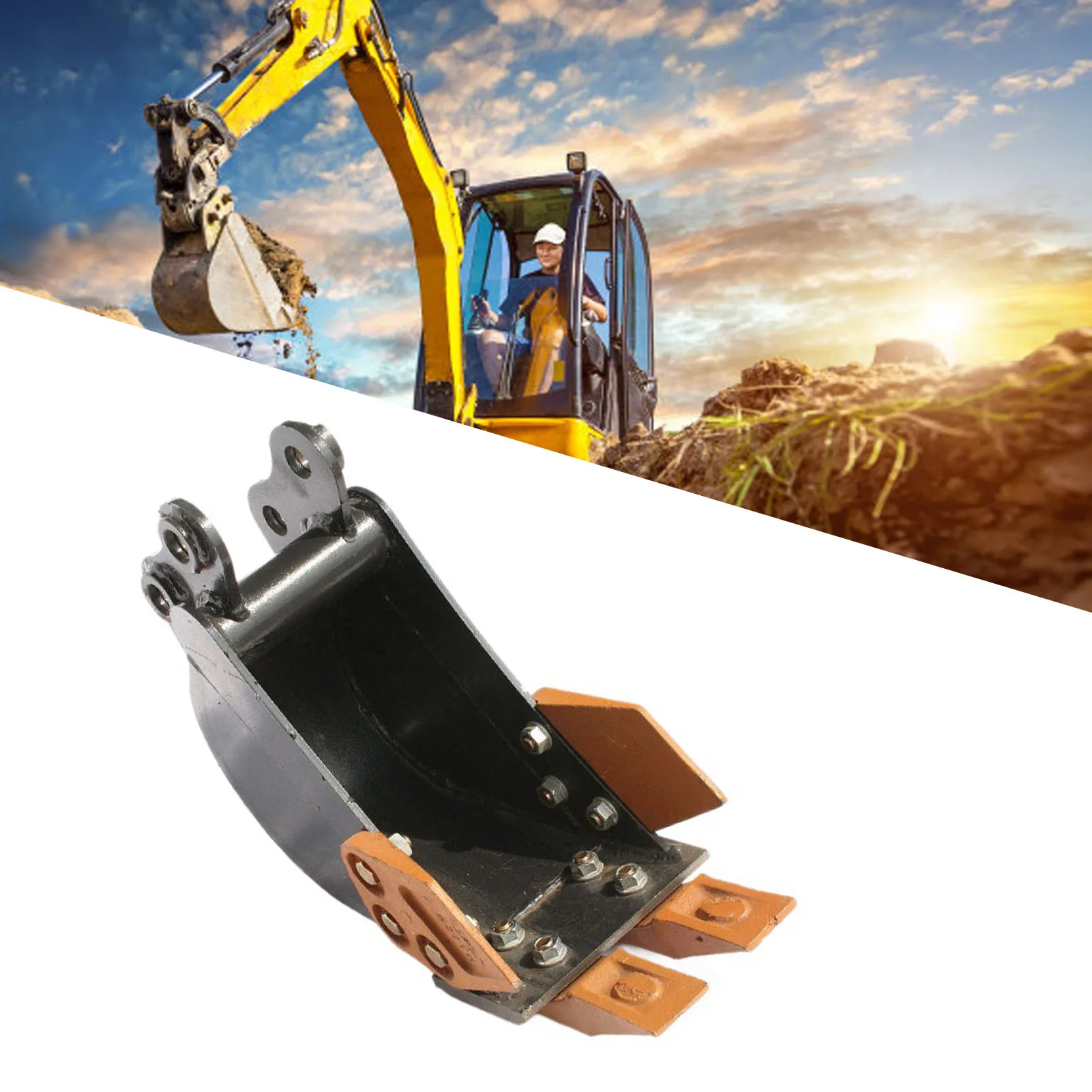 ถังขุดขนาดเล็กโลหะป้องกันการสึกหรอ ถังขุดแบคโฮเหล็กอัลลอยด์ที่มีประสิทธิภาพ ขนาดกะทัดรัดสำหรับระบบระบายน้ำ