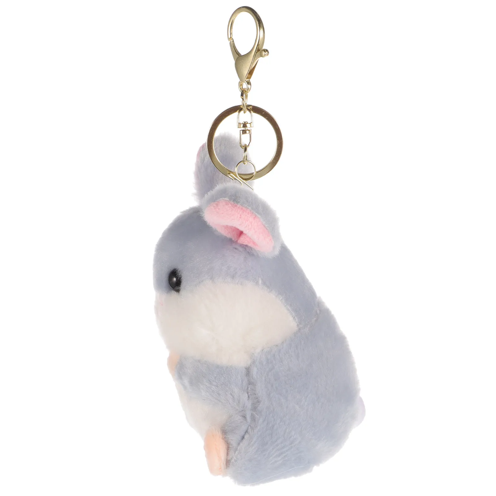 

Hamster Bunny Stuffed Animal Keychain Cute Backpack Charm Handbag Pendant Decorative Key Ring Creative Hanging Ornament