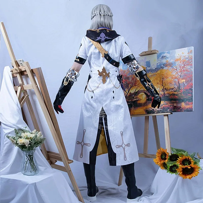 Albedo Uniforms Cosplay Costume Genshin Impact Game Anime Party Role Role-playing Clothing Fashion Suit Full Set Sizes XS-XXXL