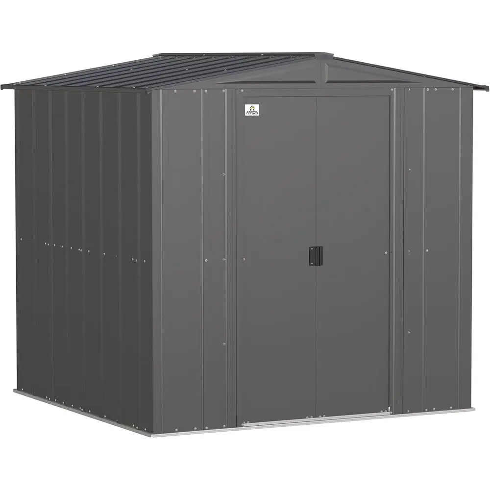 

6x6-Foot Grey Steel Outdoor Storage Shed