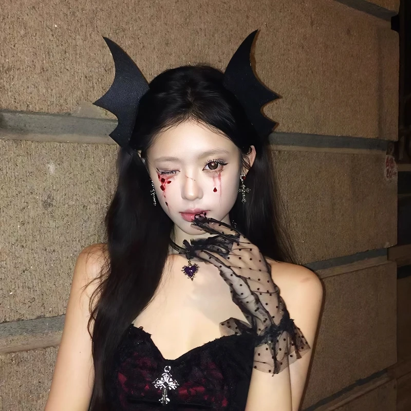 

Заколка для волос с крыльями летучей мыши на Хэллоуин Y2K, черный демон, боковой зажим, готический зажим большого размера, зажим в виде летучей мыши, утконоса, субкультурный реквизит для косплея, заколка для волос