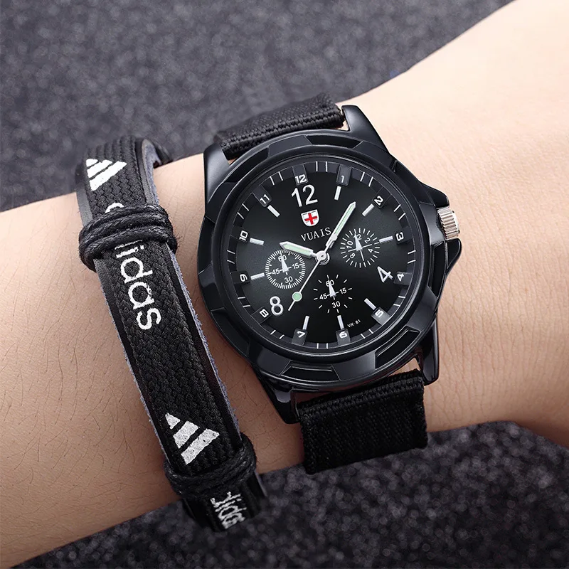 Mannen Nylon Horloge Luxe Merk Mannen Militaire Sport Horloges Mannen Quartz Datum Klok Man Lederen Polshorloge Relogio Masculino