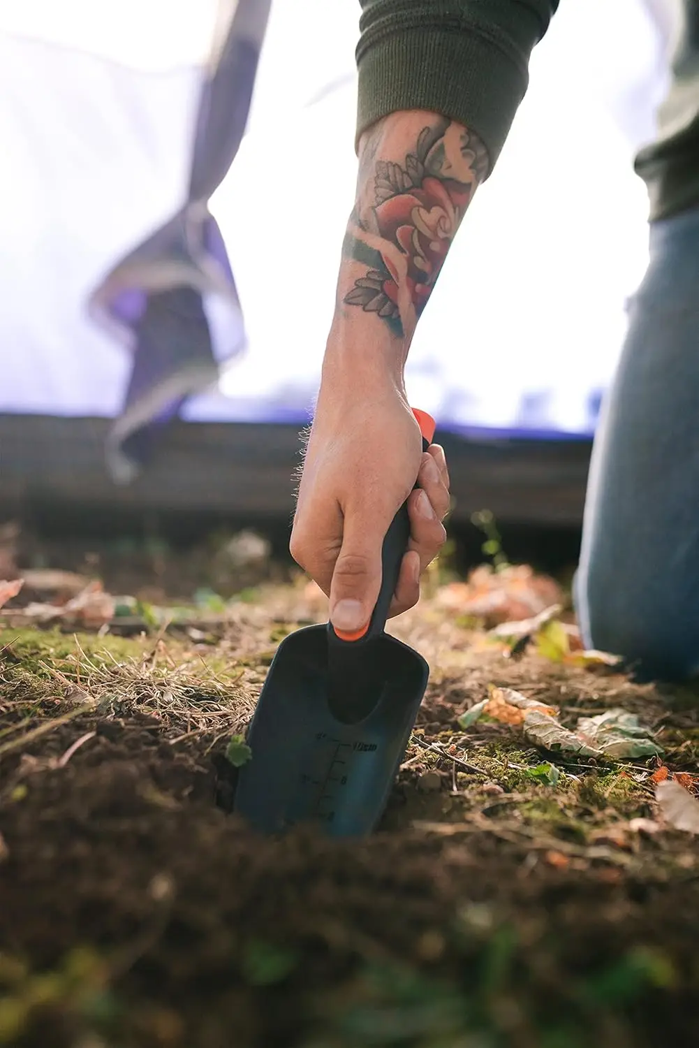 Espátula de jardim de plástico resistente-pá manual ergonômica durável para plantio, escavação, capina-ferramentas de jardinagem para adultos