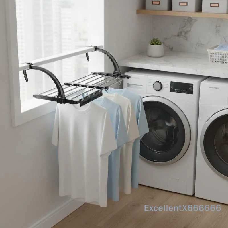 Foldable Stainless Steel Radiator Drying Rack Space Saving Portable for Towels Shoes Bathroom Balcony Laundry Drying