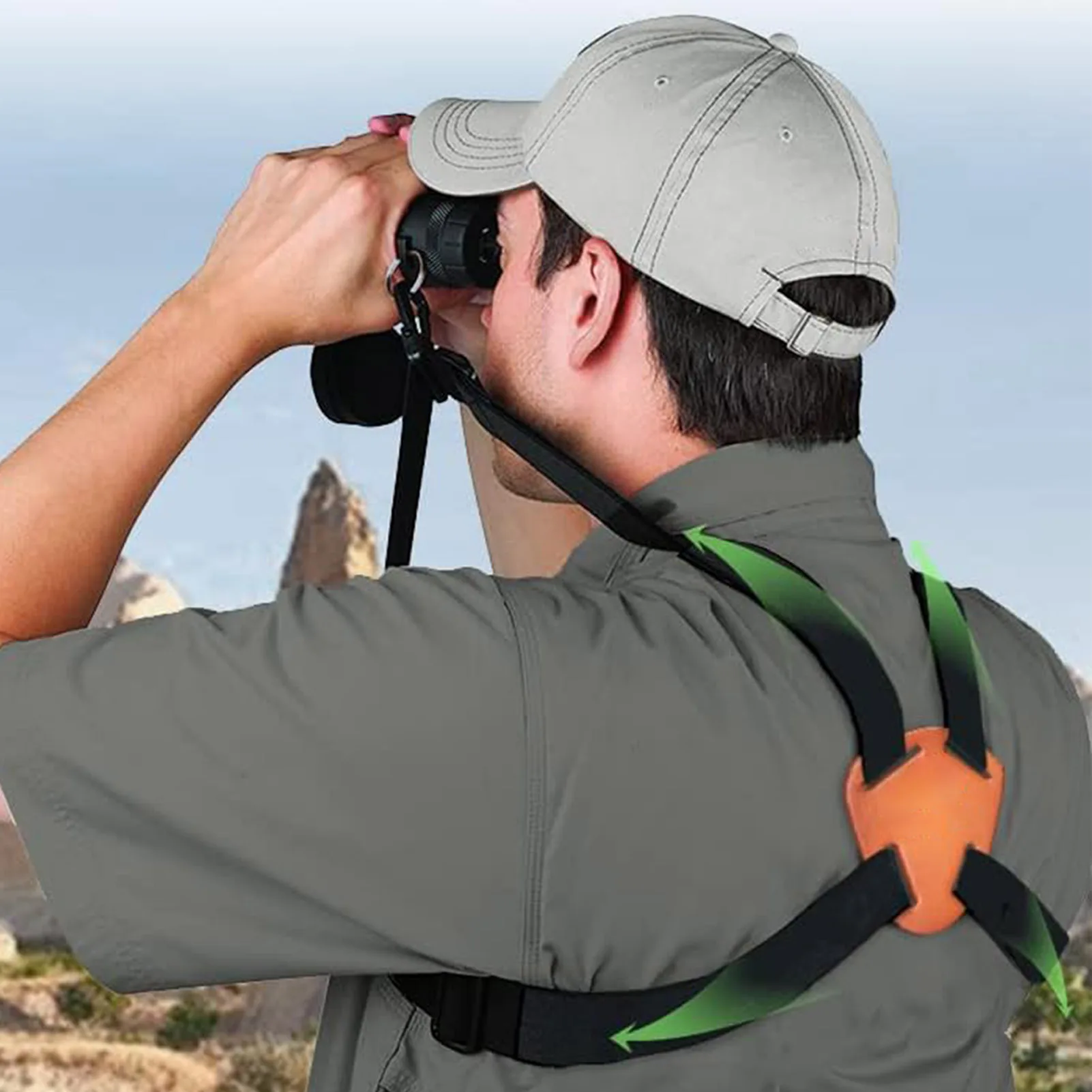 Binocular Strap With Adjustable X-Shaped Universal Binoculars Harness Strap For Golfers Hunters Photographers Hunting Birding