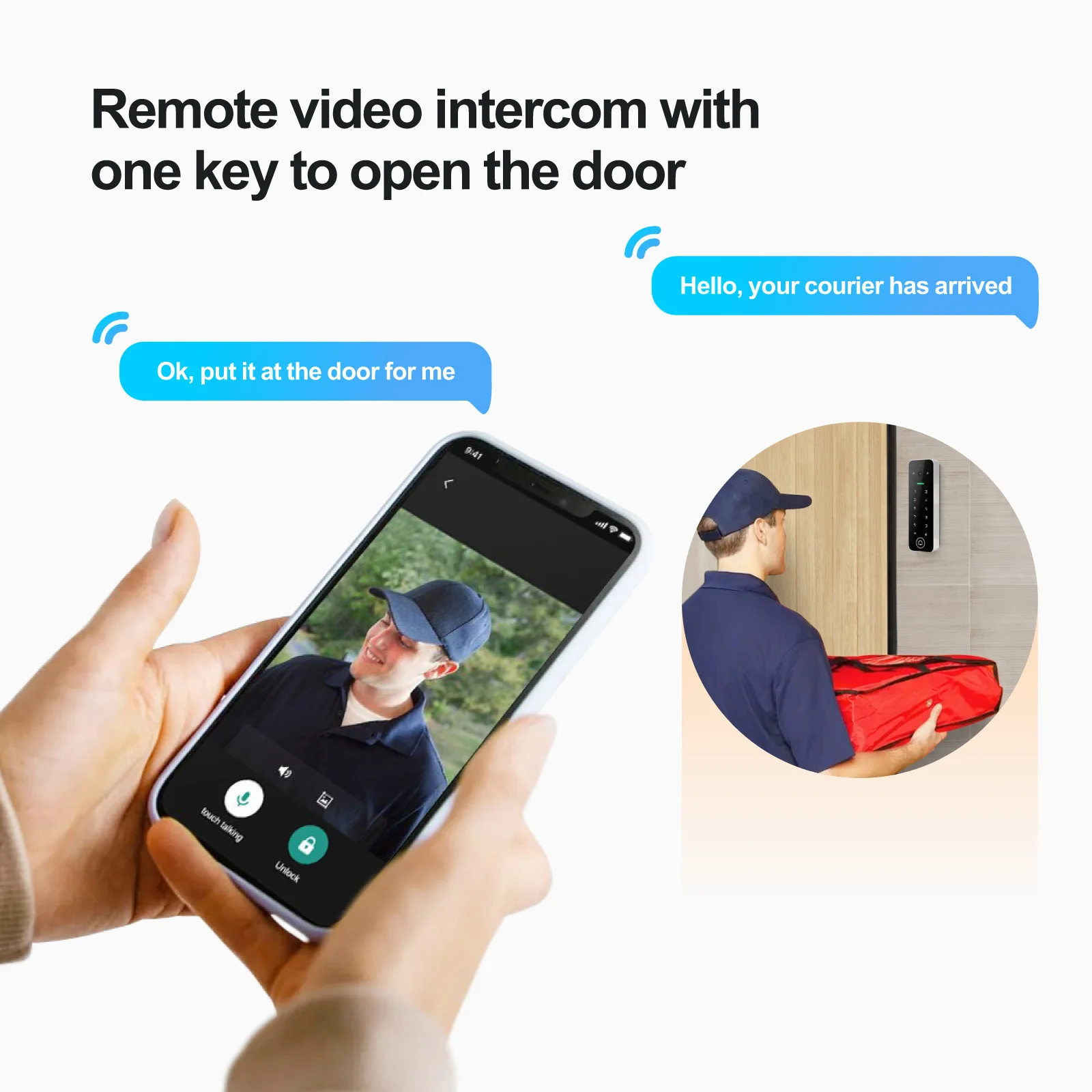 New  Smart Waterproof WIFI Video Intercom Access 125khz EM Card  Access Control With with Card & PIN