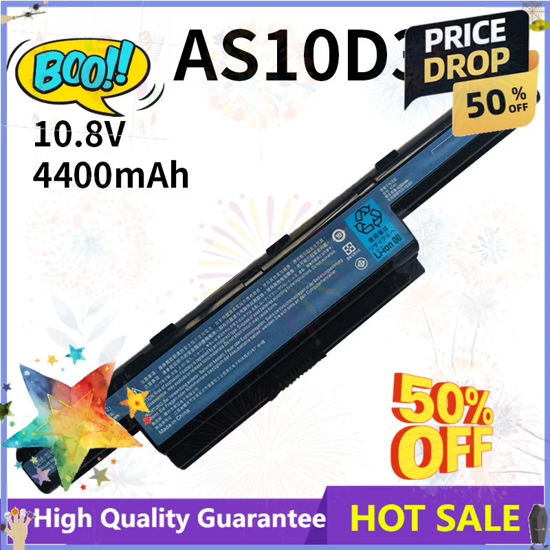 SWZY SWZY AS10D31 Laptop Battery For Acer Aspire AS10D81 V3-571G V3-771g AS10D51 AS10D61 AS10D71 5741 5742 5551G 5560G 10.8V 440