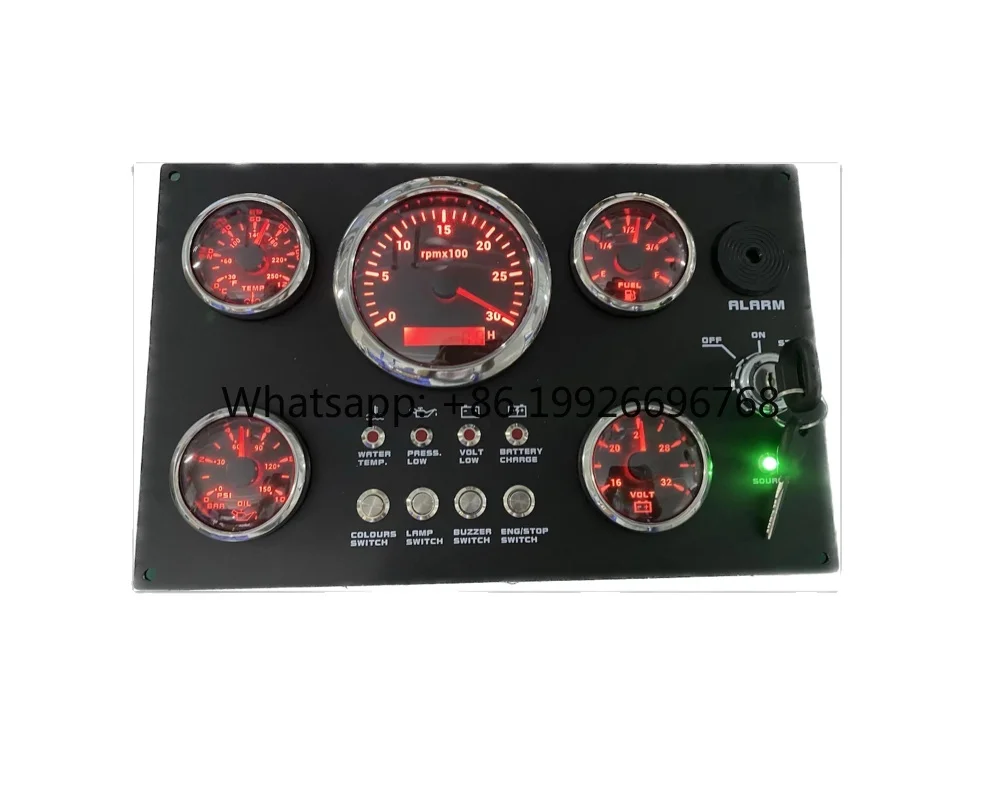 

24 Volt Boat Multi-function Gauge With LCD Screen Instrument Gauge Panel