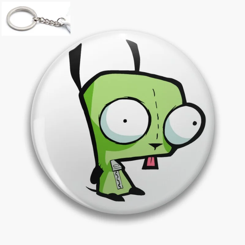 Invader Zim Gir Key Buckle Fashion Creative Gift Accessories Keychains Key rings