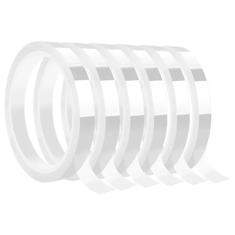 Professional 6 Rolls 10Mm X33M(108Ft) Clear Heat Tape For Heat Sublimation Press No Residue And Heat Transfer Vinyl