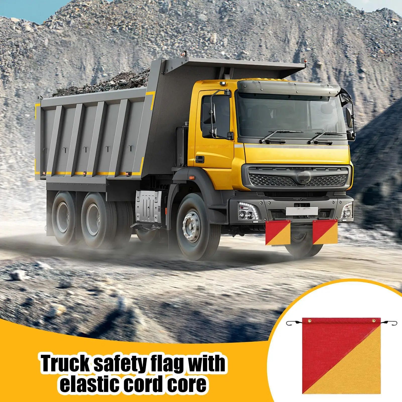 

Safety Flags 6 Pieces Safety Warning Flags With Elastic Cord High Visibility 18 X 18 Inch Banner For Truck Load Equipment Tow