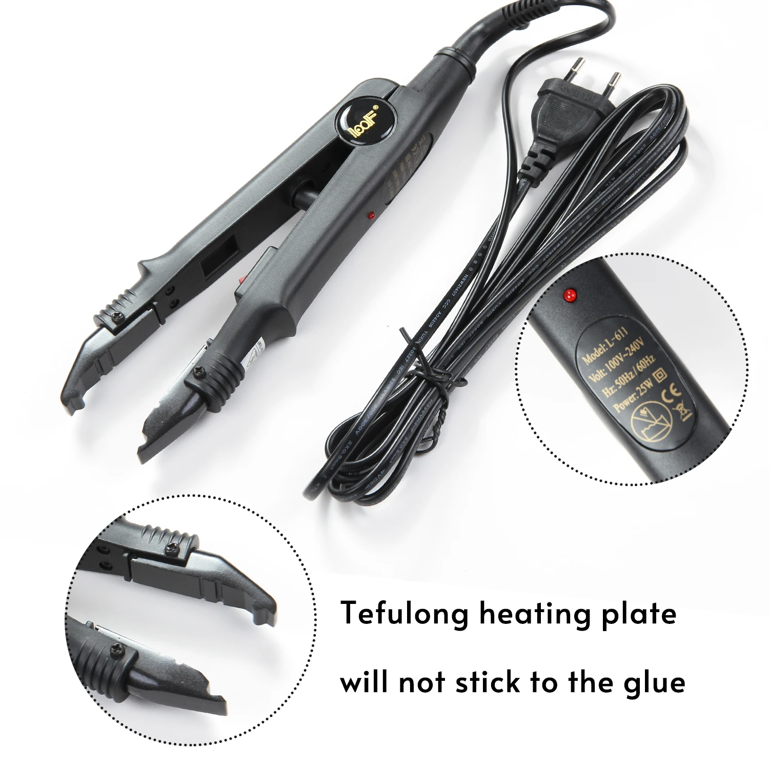 المهنية الشعر التمديد أداة موصل الشعر الانصهار الحرارة الحديد موصل قابل للتعديل درجة الحرارة ذوبان أداة المملكة المتحدة/الولايات المتحدة/الاتحاد الأوروبي التوصيل