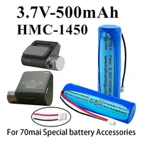 Original 3.7V 500mAh Li-ion Battery For 70mai Smart Dash Cam Pro A550 A550S A800 Midrive D02 HMC1450 Replacement Battery 3-wire