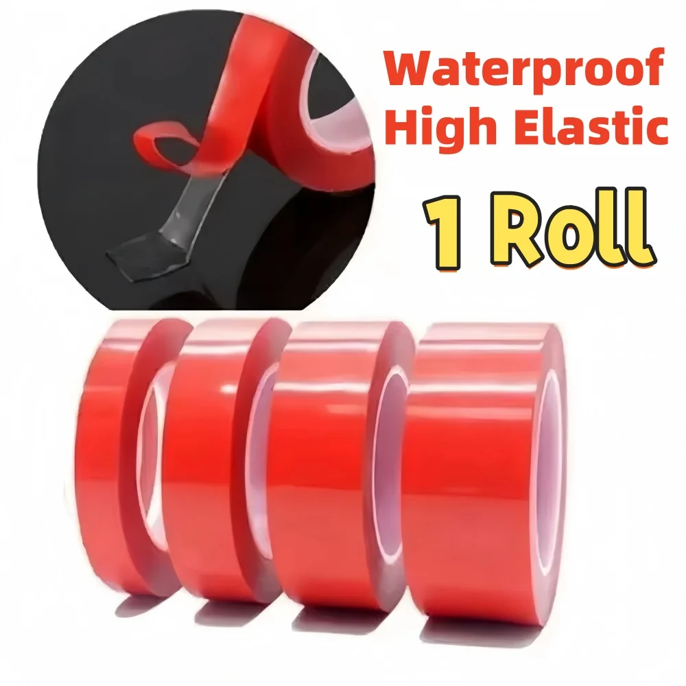 1Roll Double Sided Adhesive Sticker Tape Nano Transparent Reusable Waterproof Strong Adhesive Tape Cleanable Car Protect Sticker