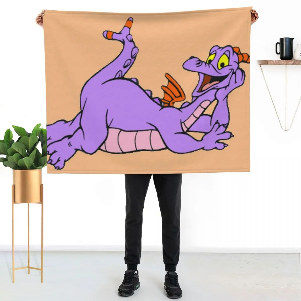 Lounging Figment Throw Blanket Fade Resistant Durable Throw Blanket