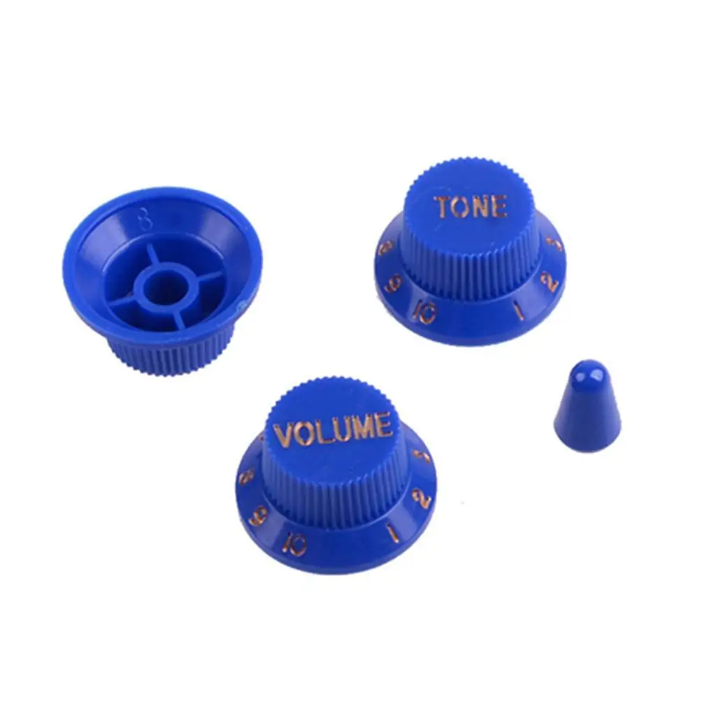 Single Coil Pickup Cover Crontrol Knob Tip for Electric Guitar Blue