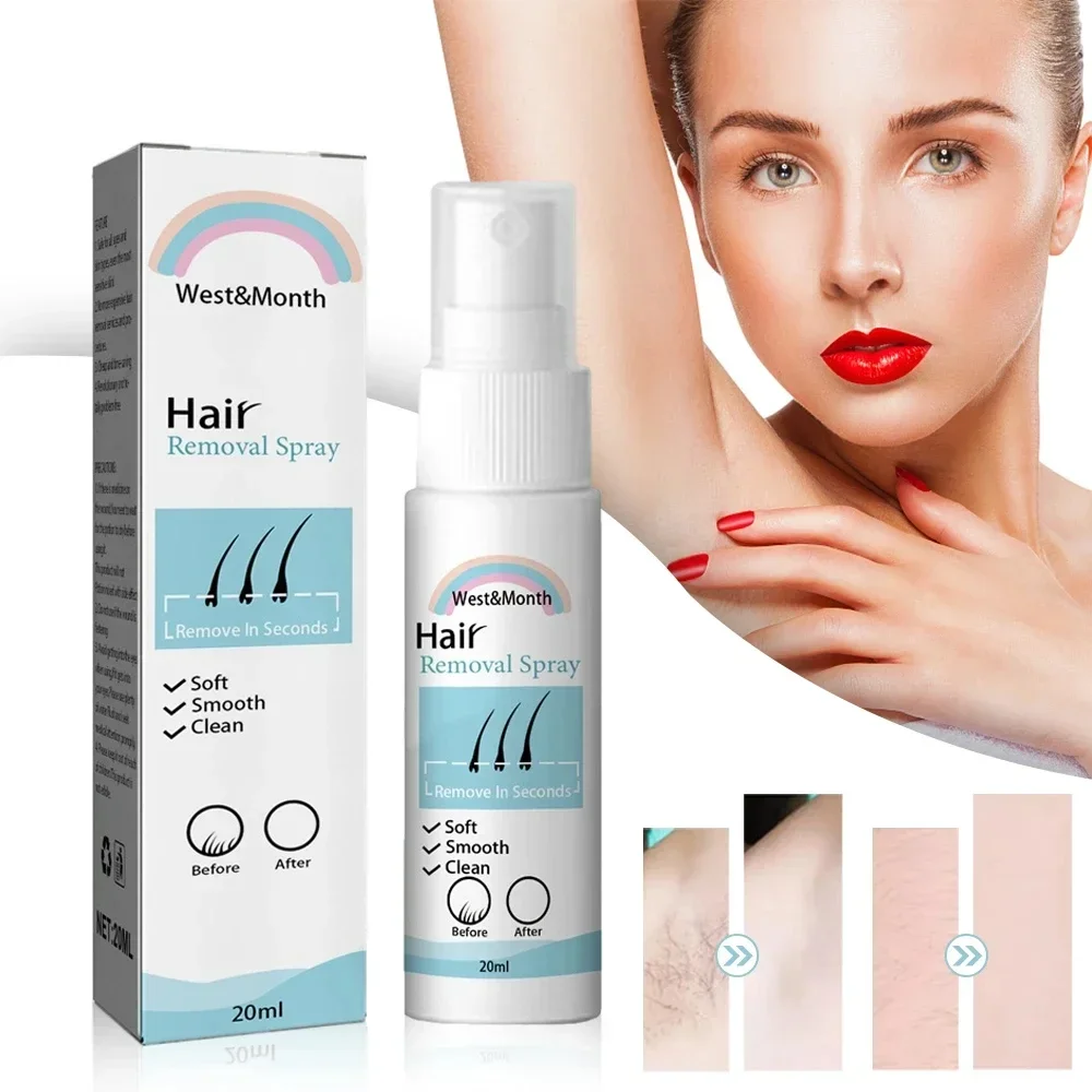 20ml Permanent Hair Removal Spray Painless Armpit Legs Arm Hair Remover Hair Growth Inhibitor Depilation Smooth Beauty Body Care