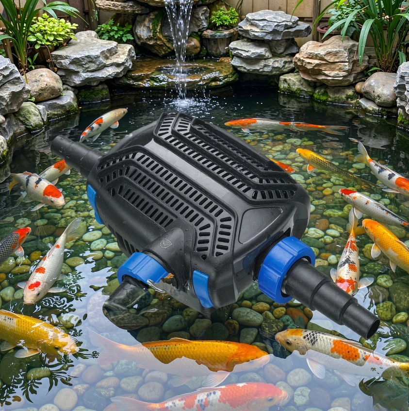 High Flow High Lift Variable Frequency Submersible Pond Pump with Filter, Energy Efficient Water Circulation & Filtration Pump