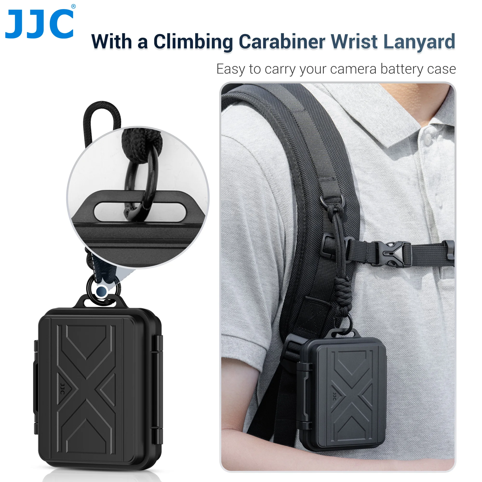 JJC JBC-K2CBS Memory Card & Battery Storage Case for 3 SD Card 4 CFe B Card 2 Batteries Fujifilm NP-W235 Nikon EN-EL15 Case Box - view 5