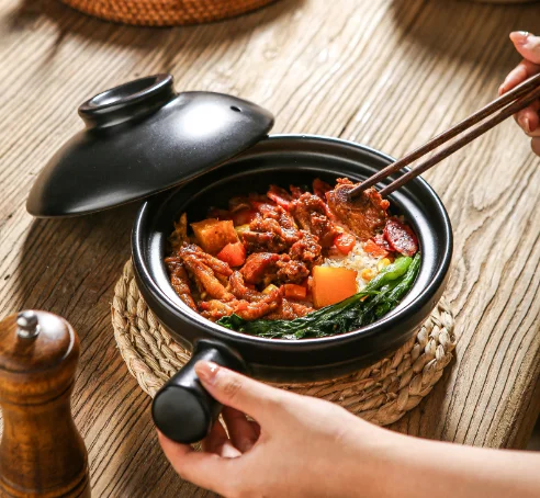 

Embryo soil casserole Commercial pot Rice pot Stew soup Chinese thermal insulation home mud casserole with handle