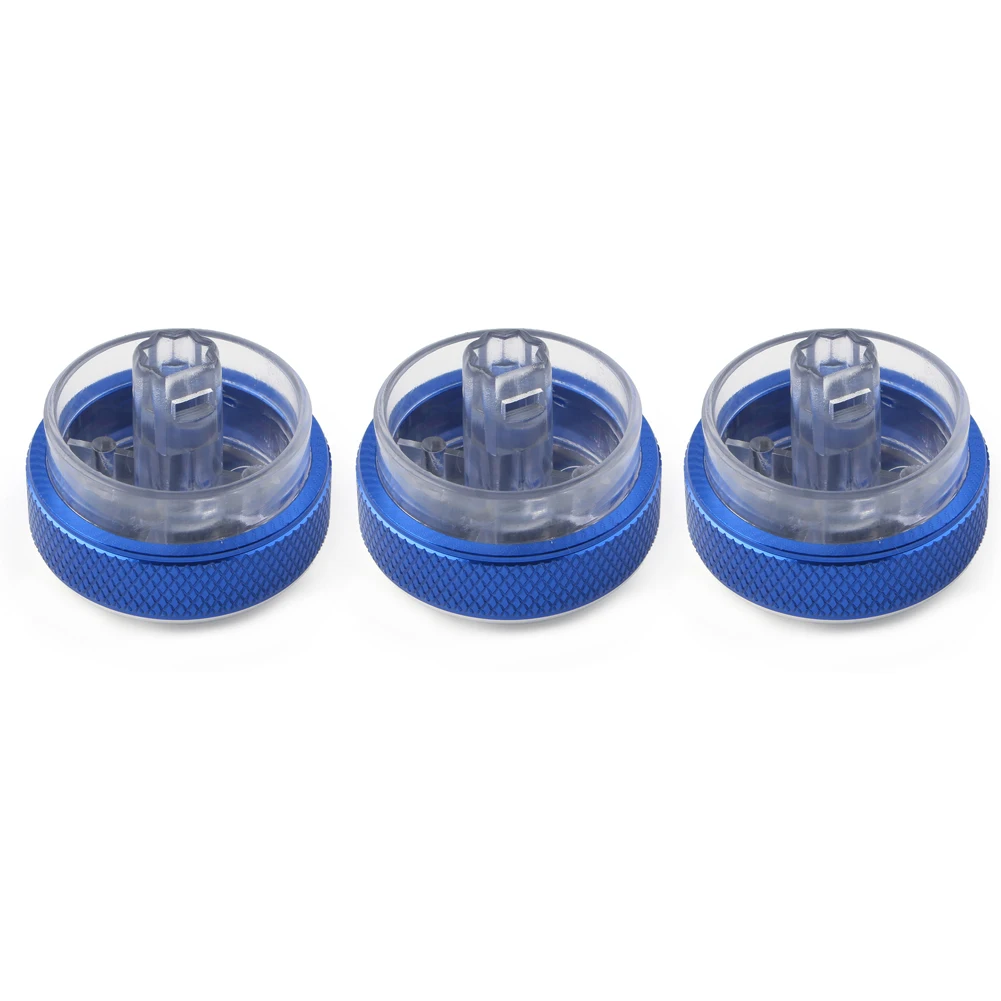 3Pcs Blue Car Air Conditioner Switch Knob Button Cover For Ford Focus MK2 MK3 2004-08 / Mondeo 2007-2014 / C-Max S-max 06-2015 image 4