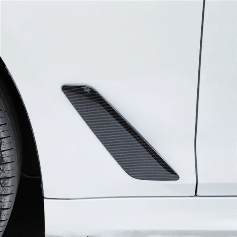 

Car Carbon Fiber 1 Pair For BMW 5 Series G30 G31 2018-2023 Side Fender Strips Flow Intake Cover Trim Air Wing Decor Hood