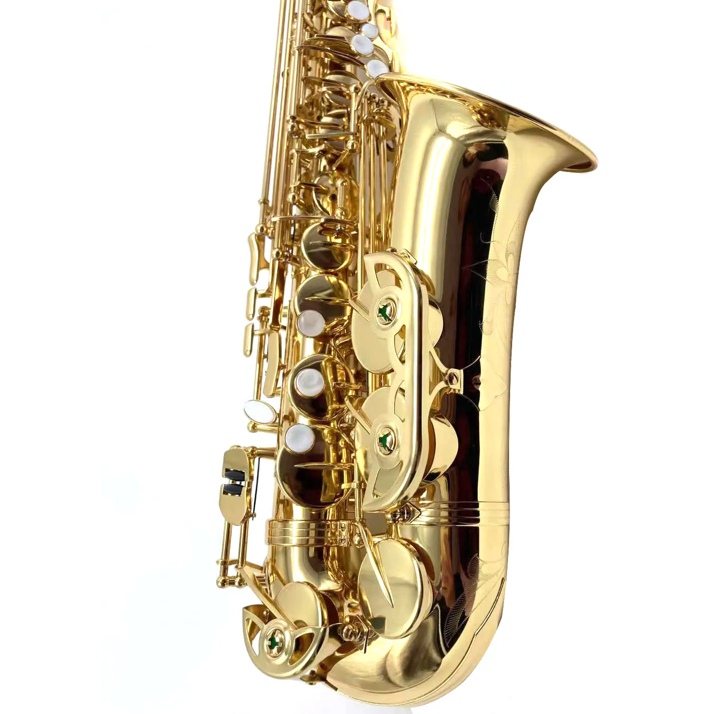 China Good Quality High Grade Gold Lacquer Student Model Alto Saxophone