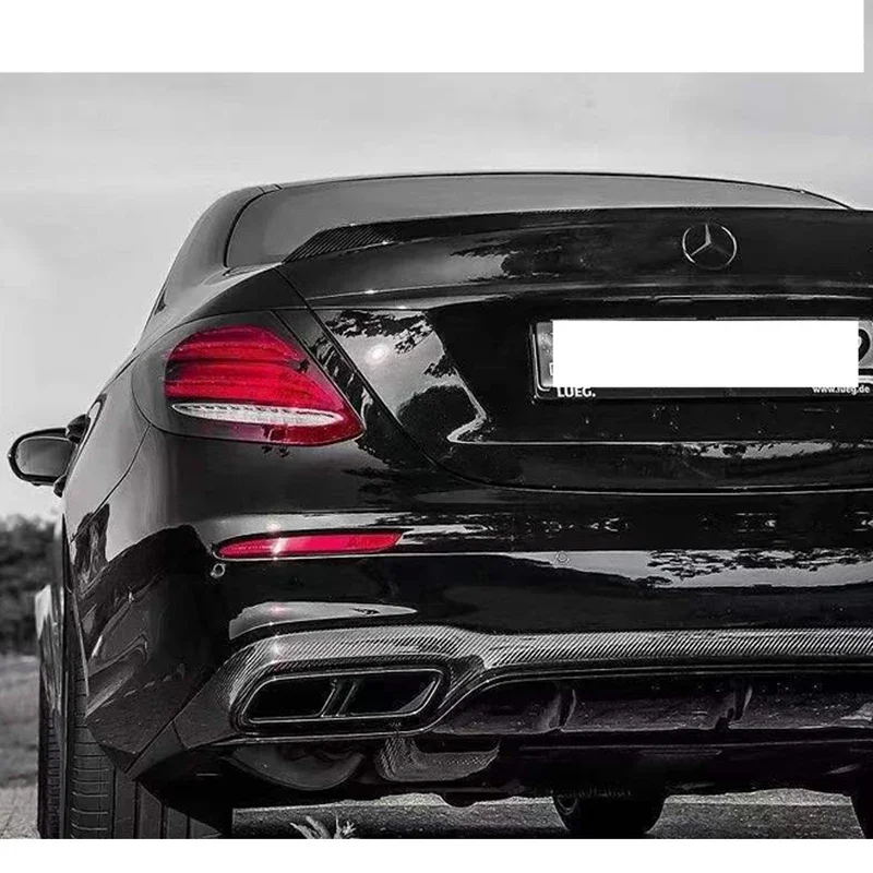 Picture 7: For Mercedes Benz E Class W213 E63 E300 E260 Carbon Fiber Car Rear Bumper Diffuser Rear Splitters Spoiler Rear Lip Body Kit