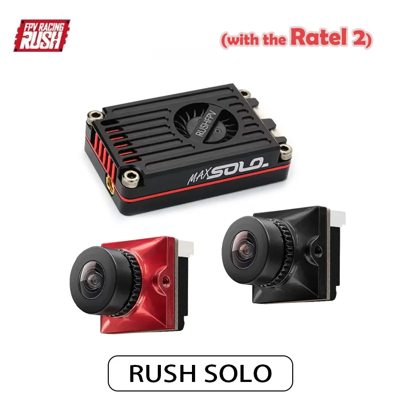 CADDXFPV Ratel2 Analog Camera with RUSH MAX SOLO 5.8GHz 2.5W VTX Built-in Cooling Fan For FPV Freestyle Long Range Racing Drone