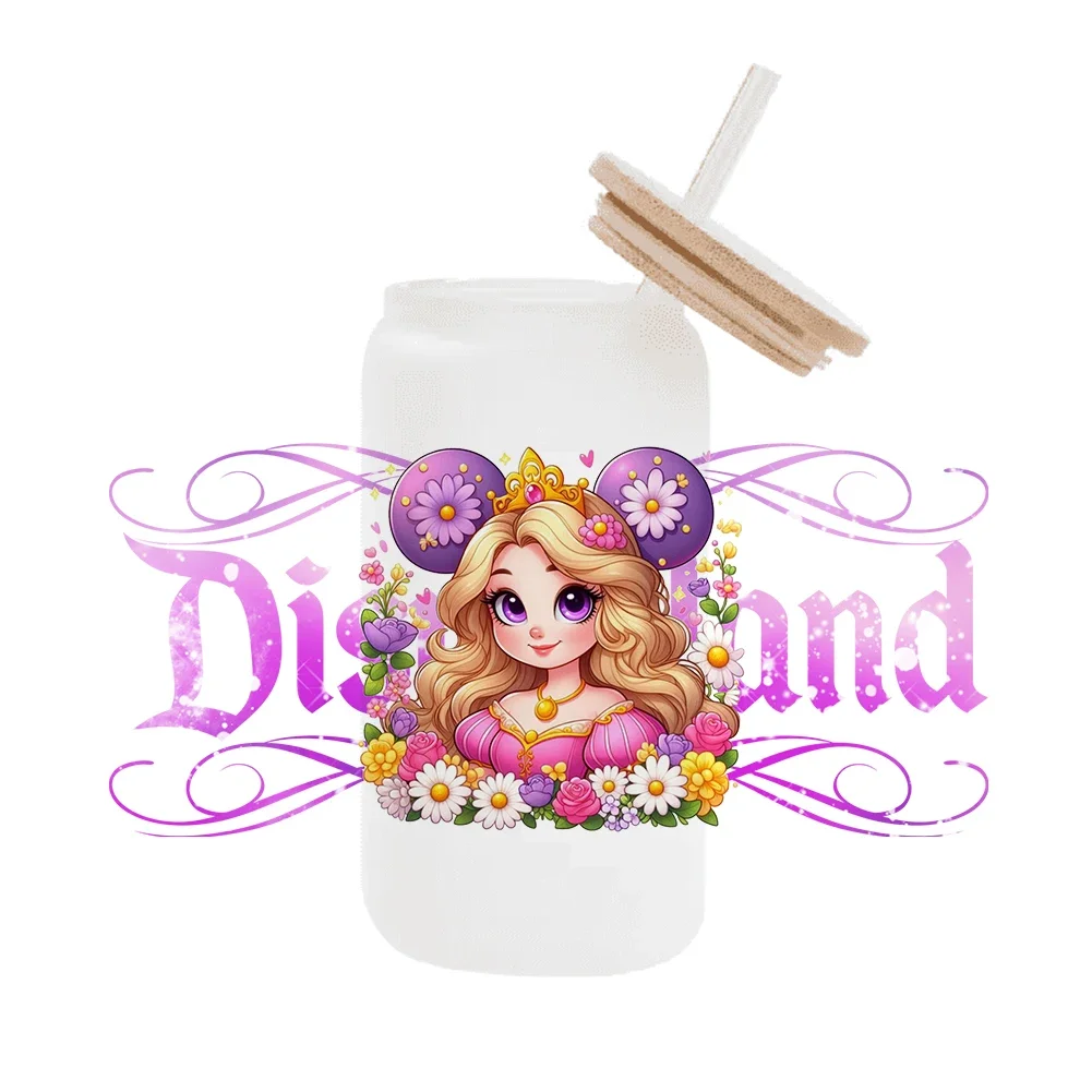 princess  Disneyland DTF Sticker Cups Cool Personalize UV Wrap Transfer Sticker Custom Labels DIY  Selfadhesive Waterproof