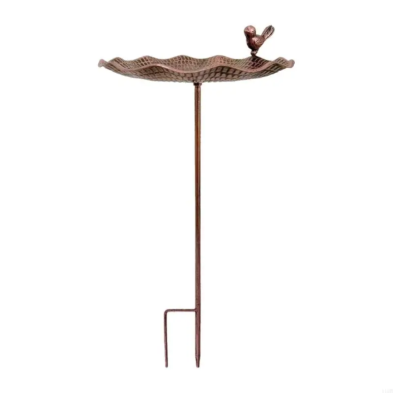 

2025 New Metal Bird Bath Outdoor Water Feeder With Decorative Leaf Motifs For Wild Birds