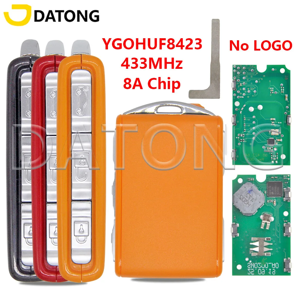 

Dtong Wrold YGOHUF8423 8A Chip 433MHz Car Remote Key For Volvo XC40 S40 XC60 S60 XC90 S90 2016-2021