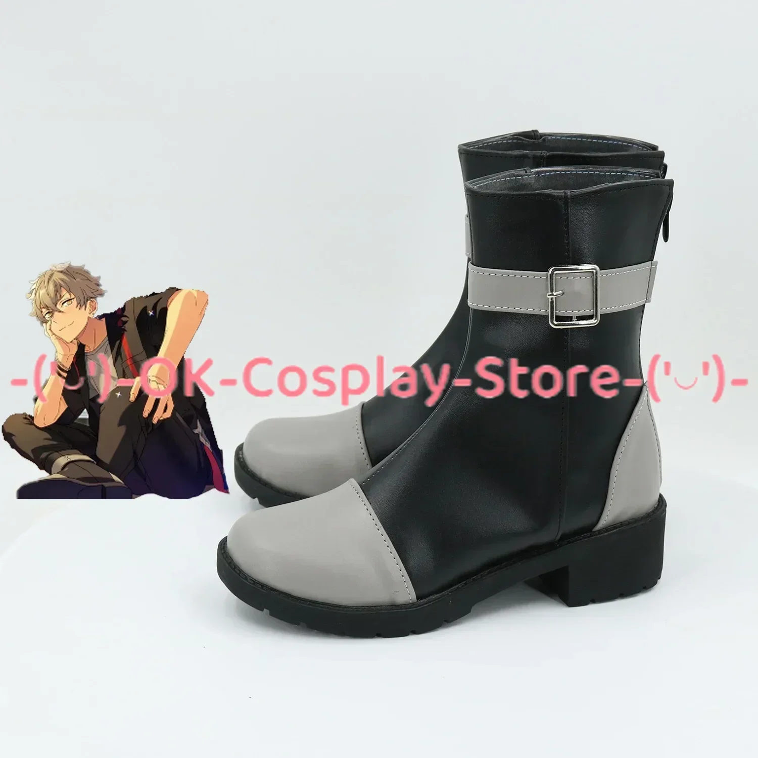 [Customized] Ensemble Stars Ogami Koga Cosplay Shoes Anime Game Roleplay Costume Prop Halloween Carnival Party PU Leather Boots