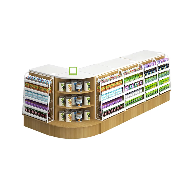 

Convenience store checkout page corner marble reception bar snack shop pharmacy commercial combination