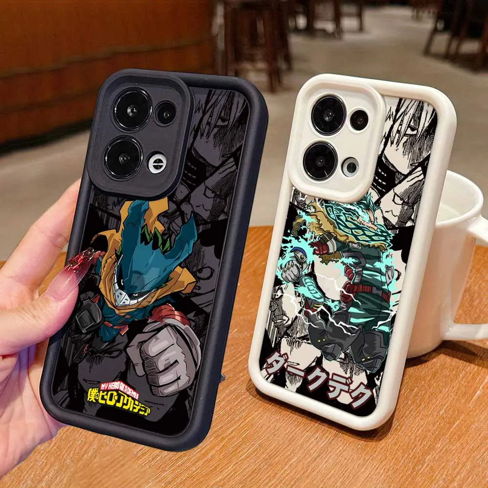 Mys Hero A-Academia For Xiaomi 17 15 15T 14 14T POCO X7 X6 M8 M7 M6 F8 F7 Pro Plus Eyes Ladder Lanyard Funda Soft Phone Case