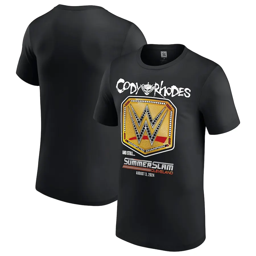 Men's Black Cody Rhodes SummerSlam 2024 Winner T-Shirt