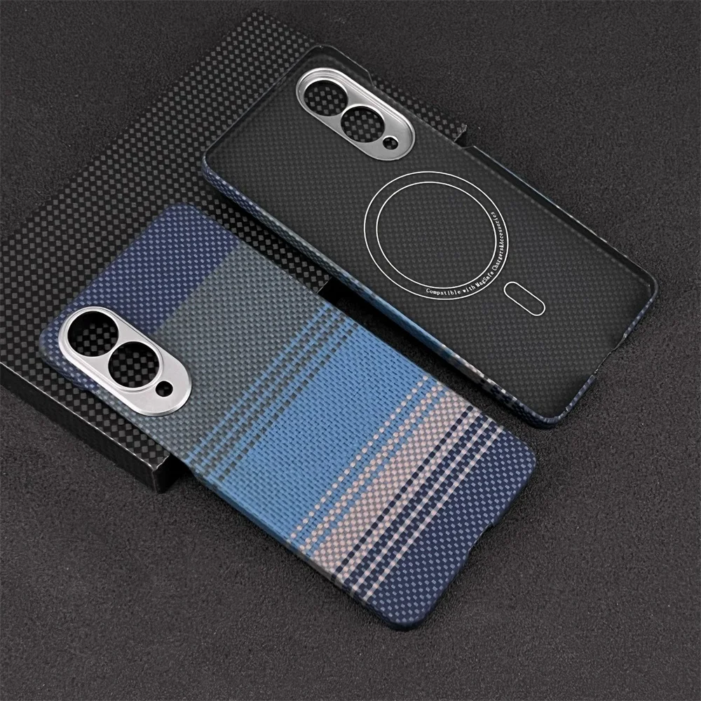 

Магнитный чехол для Samsung Galaxy S25 Edge, чехол из арамидного волокна из углеродного волокна, ультратонкий чехол MagSafe.