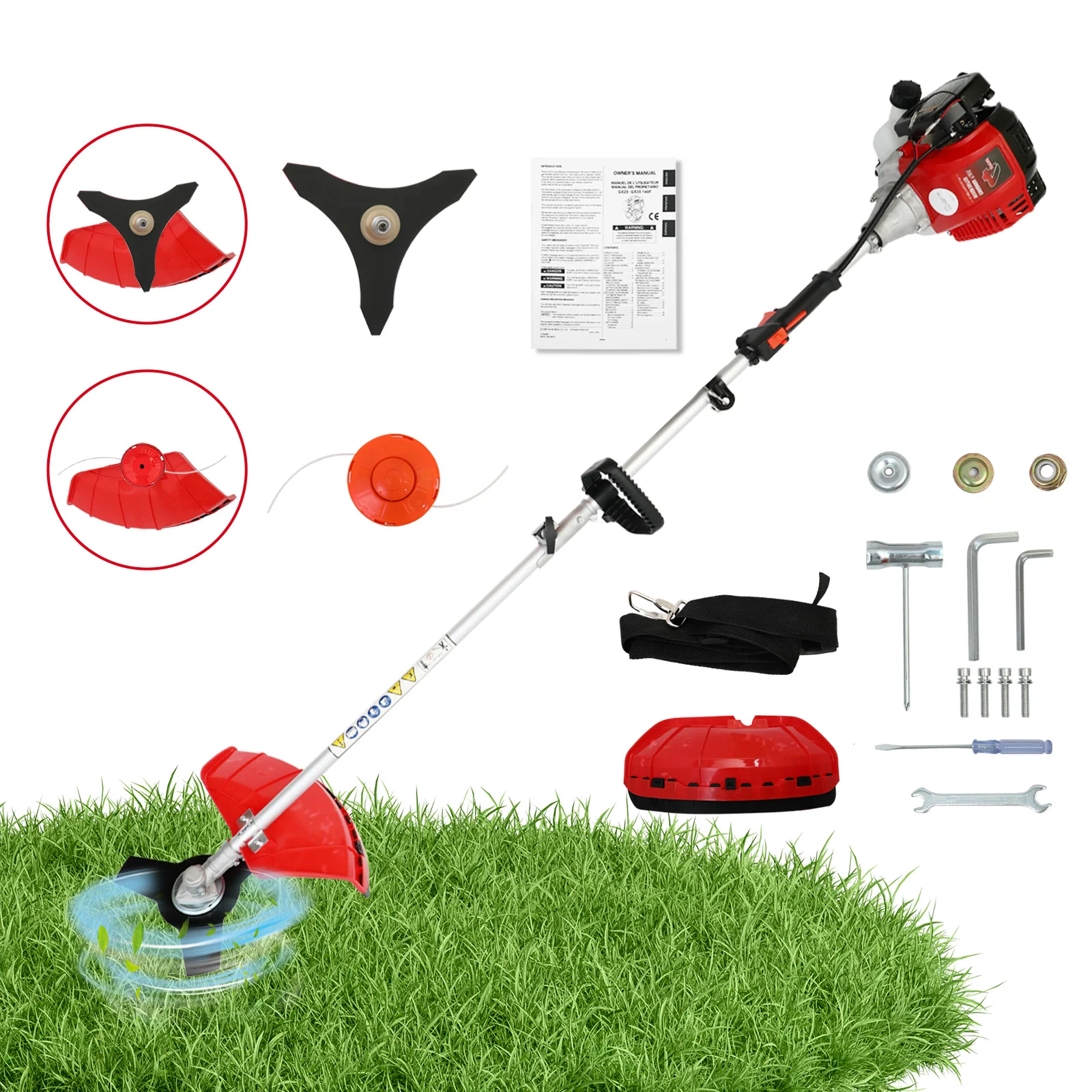 Powerful 4 Stroke Gas Weed Eater Trimmer 31cc