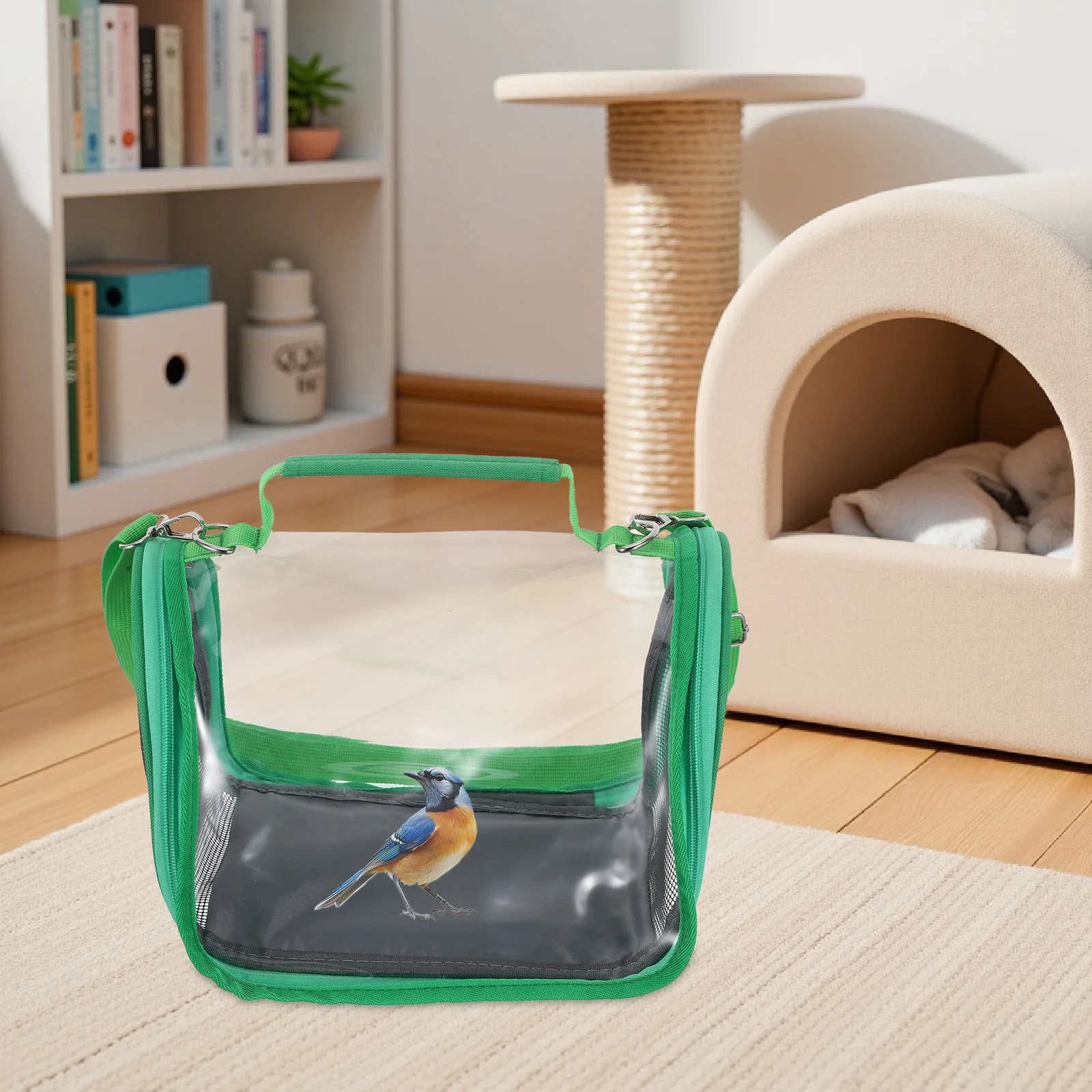 

Lightweight Bird Travel Cage Portable Transparent Carrier Bag for Parrots Parakeet Conure Outdoor Carrier Cage