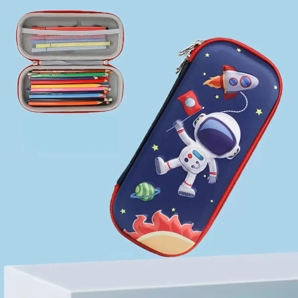 Милый карандаш, организованная Канцелярия, вместительная коробка, мультяшный динозавр, астронавт, карандаш, фотоорганайзер для студентов