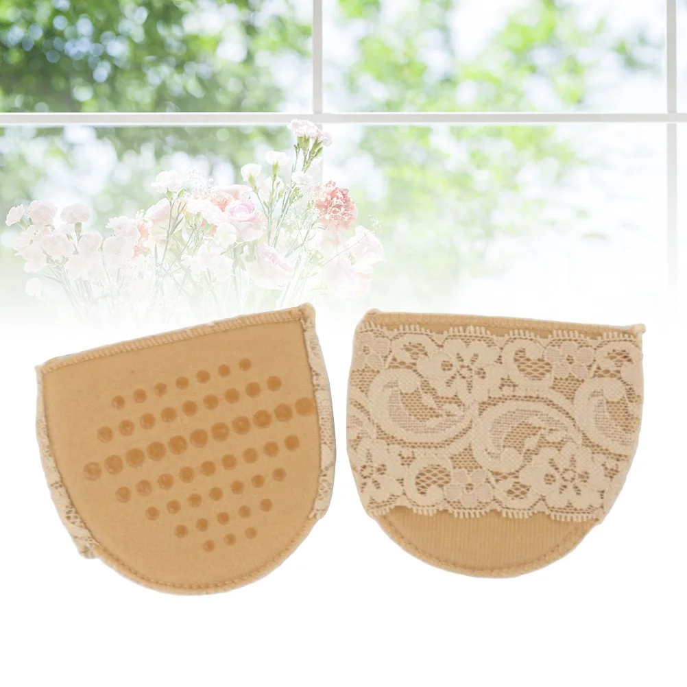 

2Pair Forefoot Shoe Pads High Heel Cushion Soft Half Insoles Pain Relief Ball of Foot Antislip Khaki Half Insole