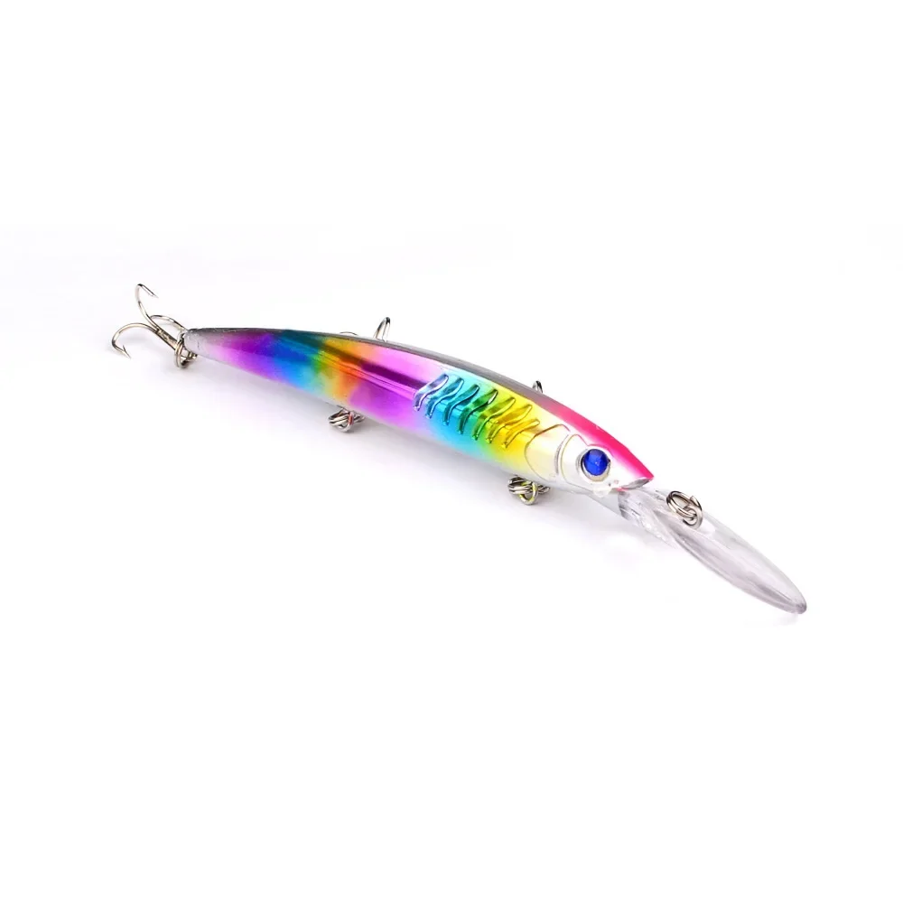 Hard Lure Laser Minnow Fishing Lures 152mm 12g With 6# Hook Deep Sea Fishing Gear Wobbler Tackle Crankbait Isca Artificial Bait