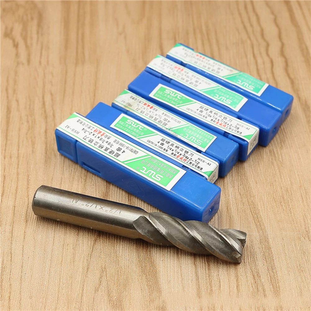 10 Pçs/set 2-10 MM HSS Flauta 4 Super Resistente Hetero Shank Fresa Router Bits de Fresagem CNC Broca