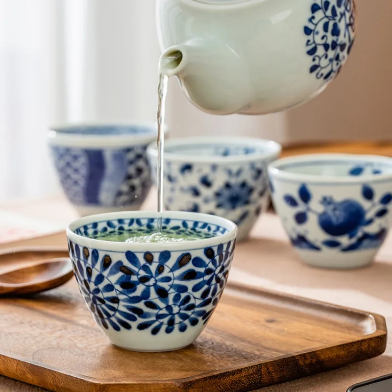 Japanese Imported Ceramic Tea Cup Underglaze Color Japanese Blue White Master Cups Water Cup Special for Home Tea Set Daily Use