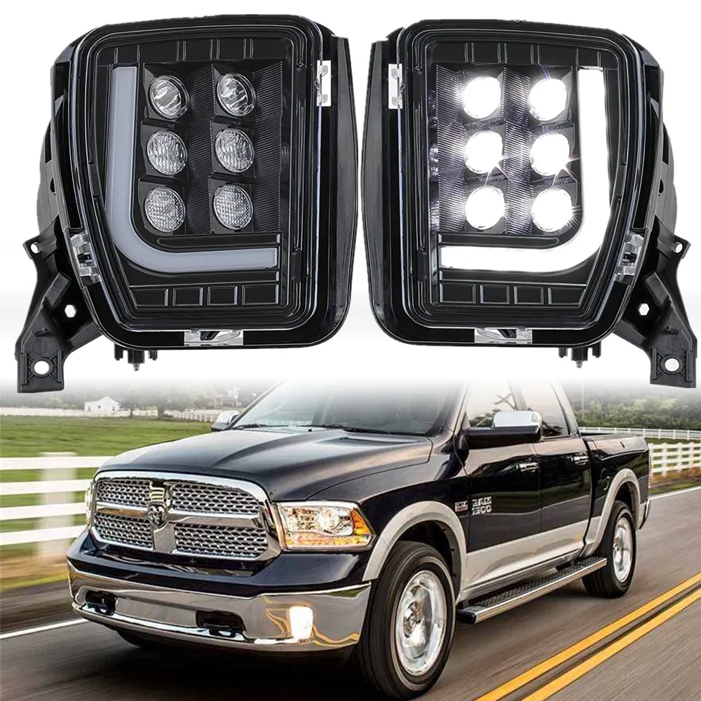 

Car DRL Led Fog Lights For Dodge Ram 1500 2013 2014 2015 2016 2017 2018 Pickup Auto Refit Accessories